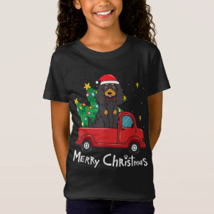 T-Shirt Gordon Setter Noël Camion Arbre Maman Papa Noël Pa