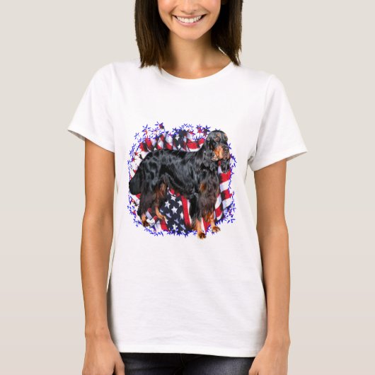 T-shirt Gordon Setter Patriot (Devant)