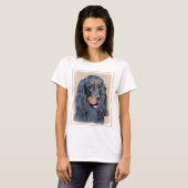 T-shirt Gordon Setter Peinture - Joli art original chien (Devant entier)