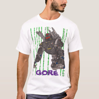 T-SHIRT GORE VIOLET BLANC MATRICE NOIR PAR SAMOURAÏ FÉODAL