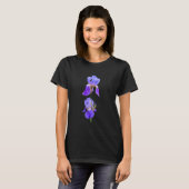 T-shirt Gorgeous Iris Purple Exotic on White Shapes Mania (Devant entier)