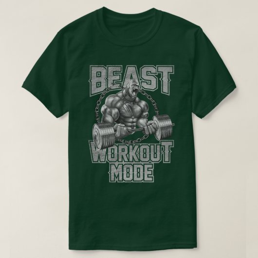 T-shirt Gorilla Beast Workout Mode Motivation Bodybuilding (Design devant)