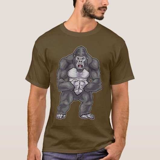 T-shirt Gorilla Bodybuilder Bodybuilding (Devant)