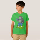 T-shirt Gorilla Bodybuilder Dumbbell Bodybuilding (Devant entier)
