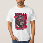 T-shirt Gorilla Boss – Graphique de gorille puissa (Devant)
