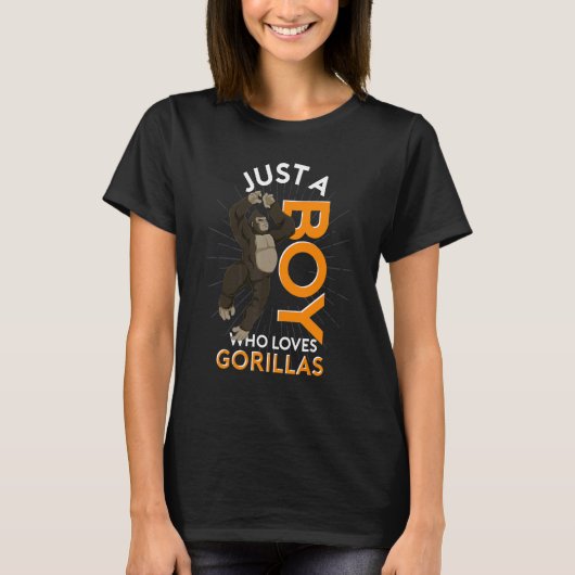 T-shirt Gorilla Boys Ape Singe Animal Gorilla (Devant)