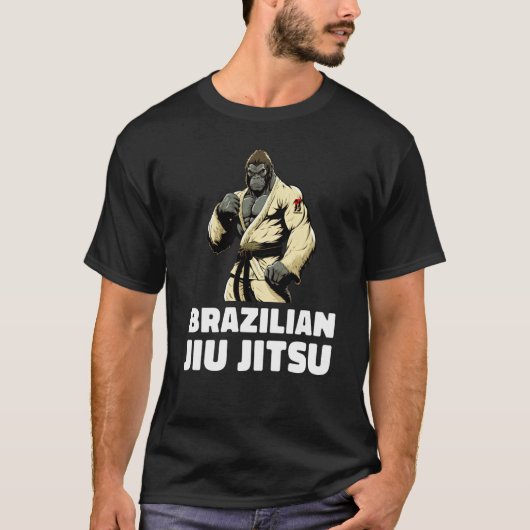 T-shirt Gorilla Brazilian Jiu Jitsu and Grappling 1 (Devant)
