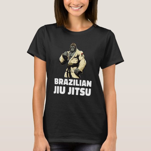 T-shirt Gorilla Brazilian Jiu Jitsu and Grappling 2 (Devant)