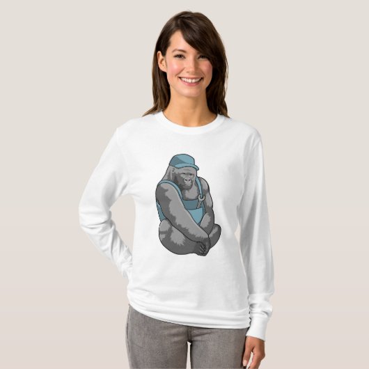 T-shirt Gorilla comme artisan avec clé (Devant entier)