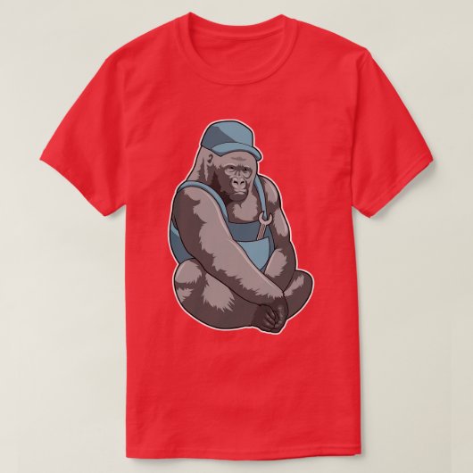 T-shirt Gorilla Comme Artiste Avec Pouce (Design devant)