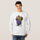 T-shirt Gorilla comme coiffeur avec ciseaux et peigne (Devant entier)