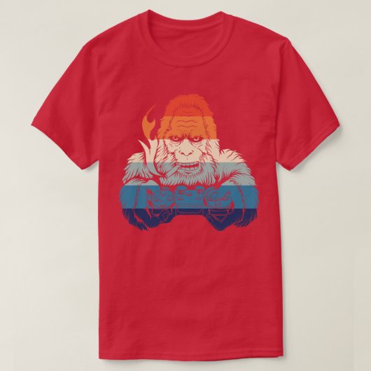 T-shirt Gorilla de Jeu Retro (Design devant)