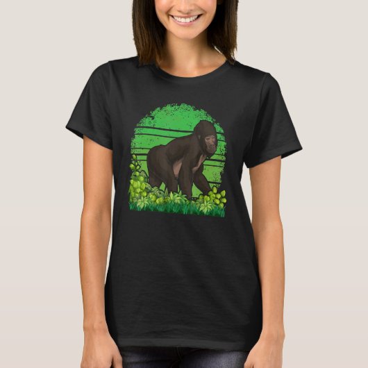 T-shirt Gorilla de la faune singe Ape Retro Gorilla (Devant)