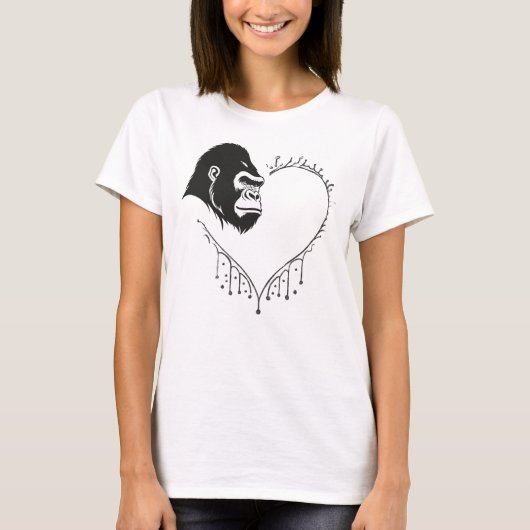 T-shirt Gorilla Heartbeat (Devant)
