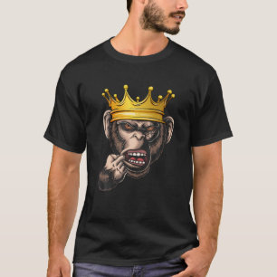 T-shirt Gorilla King Crown Ape Gang Faune Drôle Singe