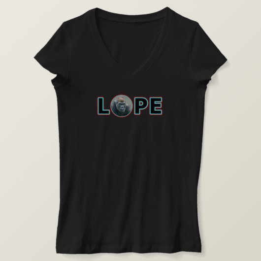 T-shirt Gorilla Lope brille dans la conception de nom clai (Design devant)