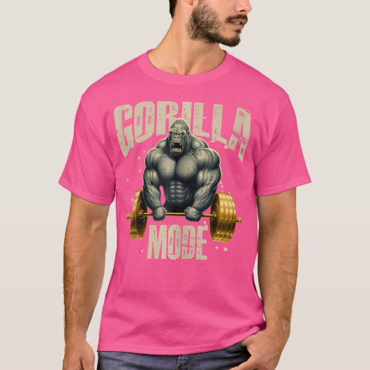 T-shirt Gorilla Mode Gym Exercice Beast Poids Corps (Devant)
