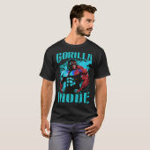 T-shirt Gorilla Mode Motivation Quote Beast Muscles Gym Wo (Devant entier)