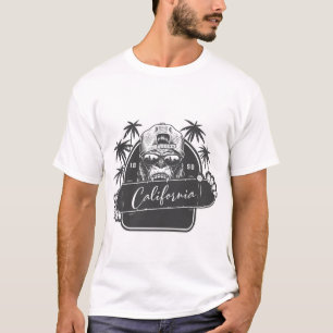 T-shirt Gorilla Monkey Lover Californie, Vintage, Retro,