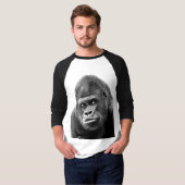 T-shirt Gorilla noir blanc (Devant entier)