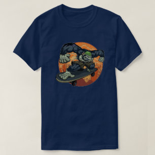 T-shirt Gorilla Patinage