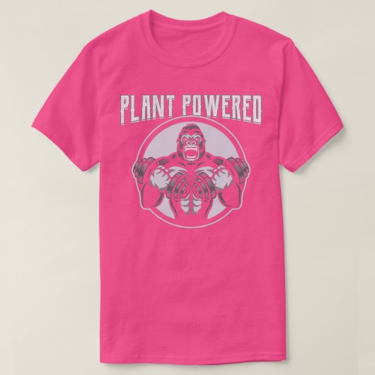 T-shirt Gorilla plante Propulsé Vegan Gym Weightlifter (Design devant)