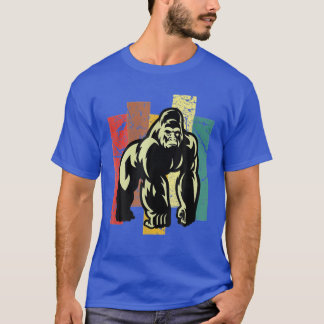 T-shirt Gorilla Retro Les années 70 art Vintage-Amoureux d