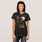 T-shirt Gorilla Santa Sleigh Flying Funny Magical Christma (Devant entier)