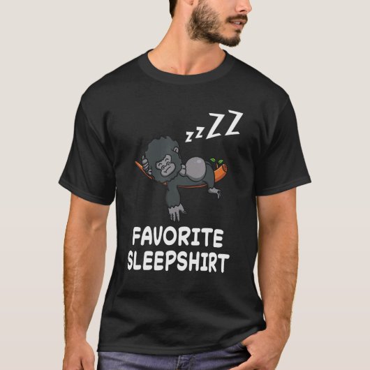 T-shirt Gorilla Singe Singe Nap Dormir Pyjama N (Devant)