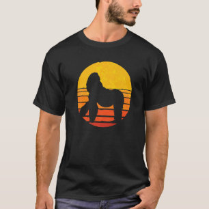 T-shirt Gorilla Sunset Retro Ape Singe Animal Gorilla