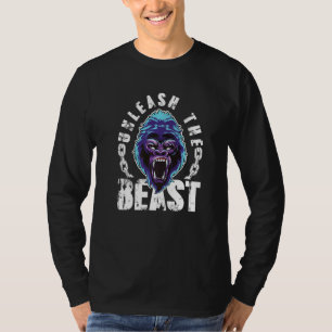 T-shirt Gorilla Unleash The Beast Gym Mode Fitness Motivat