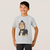 T-shirt Gorille Animée mignonne (Devant entier)