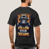 T-shirt Gorille avec casque audio (Dos)