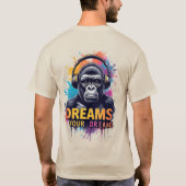 T-shirt Gorille avec casque audio (Dos)
