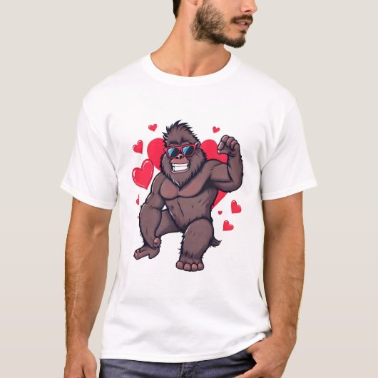 T-shirt Gorille Cool Saint-Valentin (Devant)
