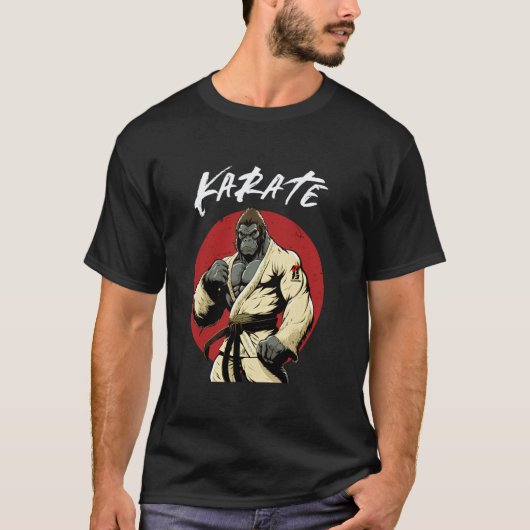 T-shirt Gorille de karaté classique Karateka (Devant)