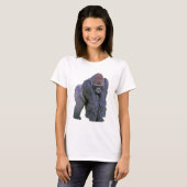 T-shirt Gorille de Silverback, dos de blanc (g2p2) (Devant entier)
