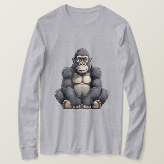T-shirt Gorille de style cartoon (Design devant)