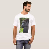 T-shirt Gorille des plaines à dos argenté, gorille captif (Devant entier)