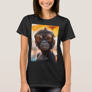T-shirt Gorille détendue sur la plage