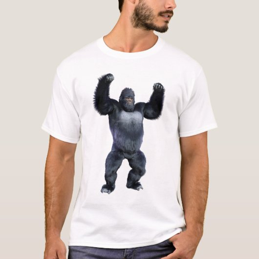 T-shirt Gorille noir singe (Devant)