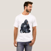 T-shirt Gorille noir singe (Devant entier)