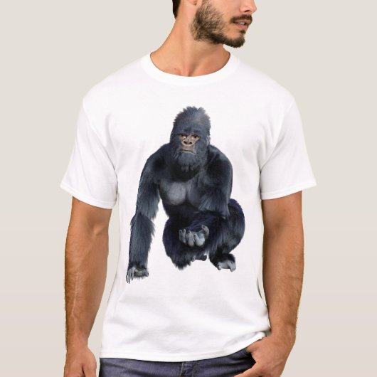 T-shirt Gorille noir singe (Devant)