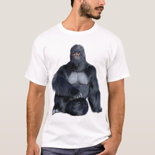 T-shirt Gorille noir singe (Devant)