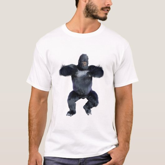 T-shirt Gorille noir singe (Devant)