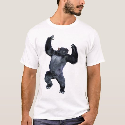 T-shirt Gorille noir singe (Devant)