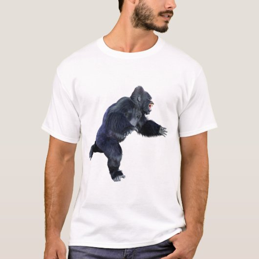 T-shirt Gorille noir singe (Devant)