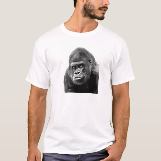 T-shirt Gorille noire blanche (Devant)