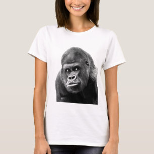 T-shirt Gorille noire blanche