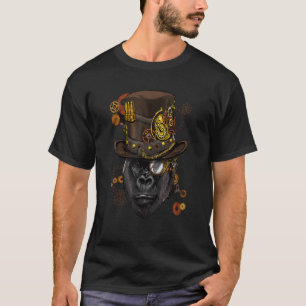 T-shirt Gorille singe gothique Steampunk mécanique Ani